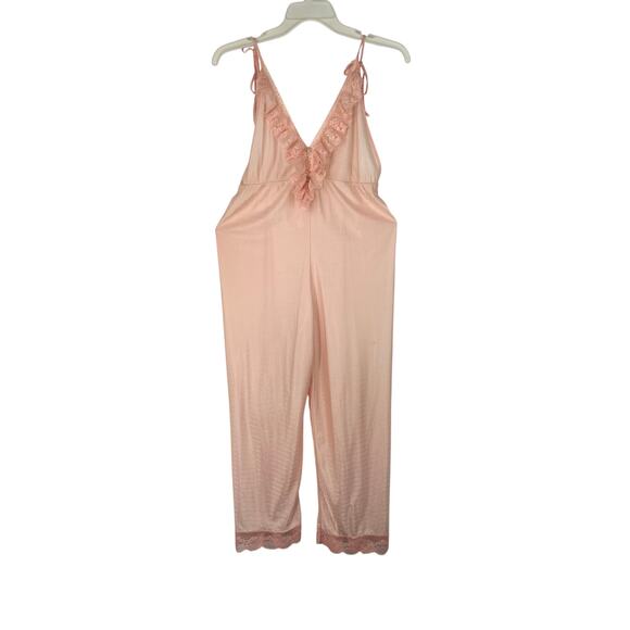 Cover Girl Lace Ruffle Jumpsuit Pajamas Large - Picture 6 of 7